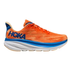 Hoka Mens Clifton 9 - Vibrant Orange/Impala - Neutral