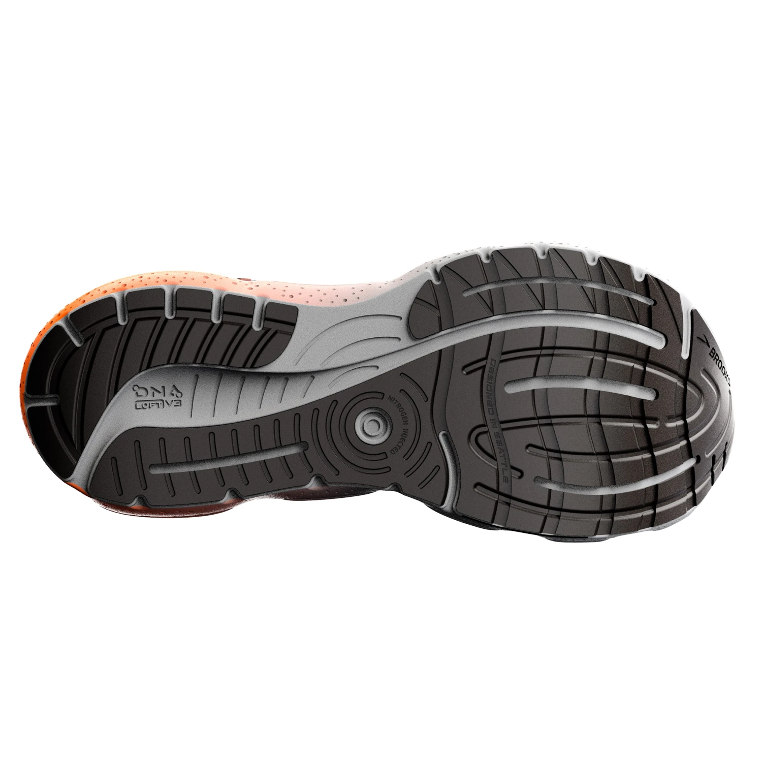 Brooks Mens Glycerin GTS 20 - Black/Classic Blue/Orange - Stability 2 Brooks Mens Glycerin GTS 20 - Black/Classic Blue/Orange - Stability - Image 2