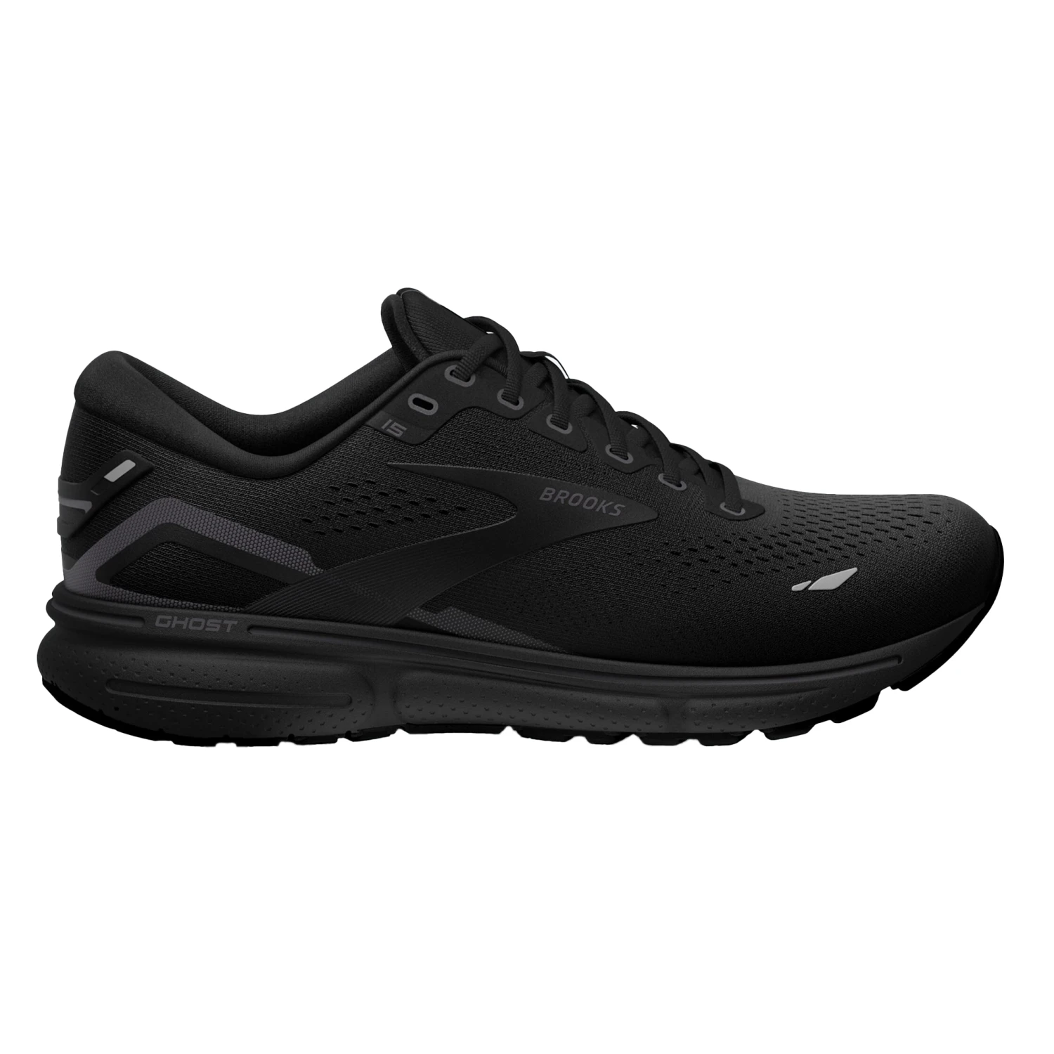 Brooks Mens Ghost 15 Extra Wide - 4E Width - Black/Black/Ebony - Neutral 1 Brooks Mens Ghost 15 Extra Wide - 4E Width - Black/Black/Ebony - Neutral