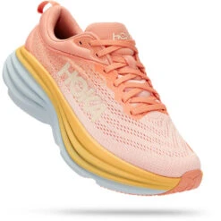 Hoka Womens Bondi 8 - Shell Coral/Peach Parfait - Neutral 9 Hoka Womens Bondi 8 - Shell Coral/Peach Parfait - Neutral -Sportswear hoka one one bondi 8 running shoes women shell coral peach parfait 1