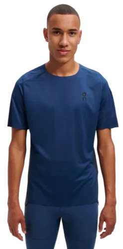 On Running ON Mens Performance SS Tee - Denim/Navy -Sportswear navydenim
