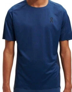 On Running ON Mens Performance SS Tee - Denim/Navy -Sportswear on performance t running shirt denim navy 1 1153426