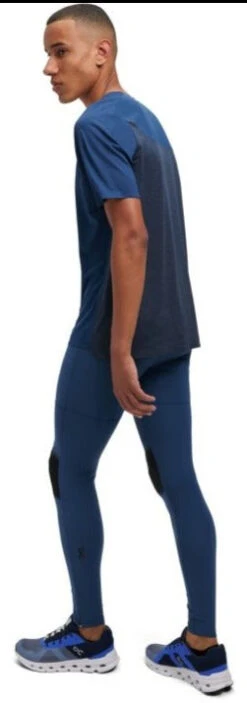 On Running ON Mens Performance SS Tee - Denim/Navy -Sportswear on performance t running shirt denim navy 3 1153428