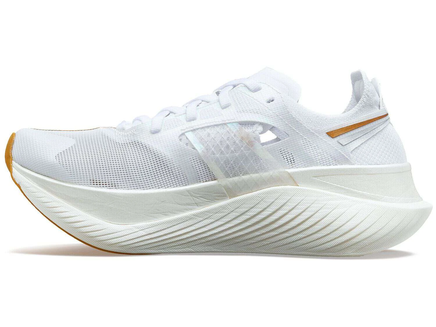 Saucony Womens Endorphin Elite - White/Gold - Neutral 3 Saucony Womens Endorphin Elite - White/Gold - Neutral - Image 3